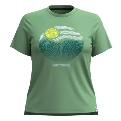 Smartwool W HORIZON VIEW GRAPHIC SHORT SLEEVE Női póló, zöld, méret