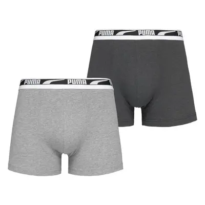 Puma MEN MULTI LOGO BOXER 2P Férfi boxeralsó, szürke, méret