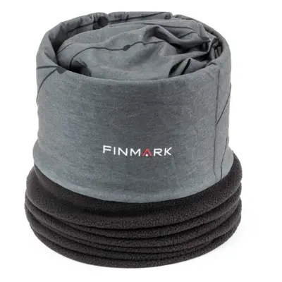 Finmark MULTIFUNCTIONAL SCARF Multifunkcionális kendő fleece résszel, szürke, méret