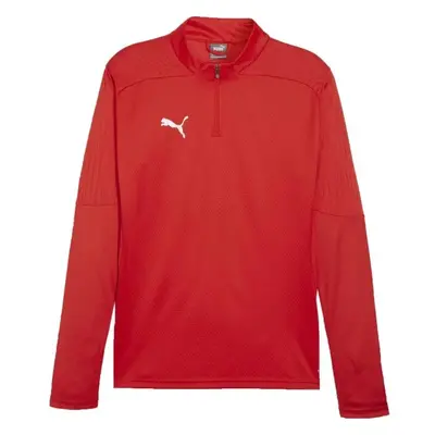 Puma TEAMFINAL TRAINING 1/4 ZIP Férfi futball felső, piros, méret