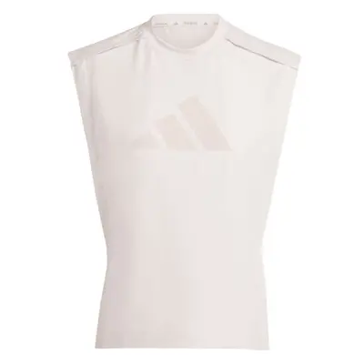 adidas POWER BIG LOGO TANK Női ujjatlan felső edzéshez, bézs, méret