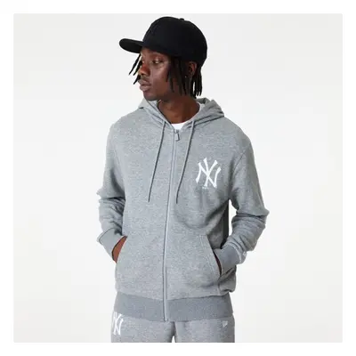 New Era MLB ESSENTIALS FZ HOODY NEYYAN Férfi pulóver, szürke, méret