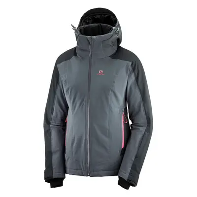 Salomon BRILLIANT JKT W Női síkabát, sötétszürke, méret