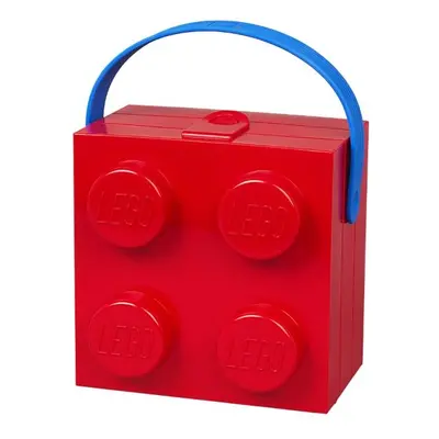 LEGO Storage HANDLE BOX Uzsonnásdoboz, piros, méret