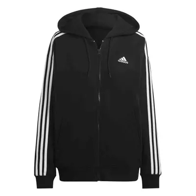 adidas ESSENTIALS 3-STRIPES OVERSIZED HOODIE Női pulóver, fekete, méret