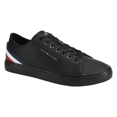 Tommy Hilfiger VULC CORE LOW LTH STRIPES Férfi sneakers, fekete, méret