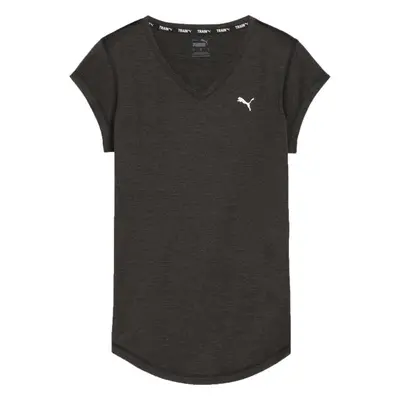 Puma TRAIN FAV HEATHER CAT TEE Női póló sportoláshoz, fekete, méret