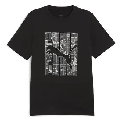 Puma GRAPHICS CAMO TEE Férfi póló, fekete, méret