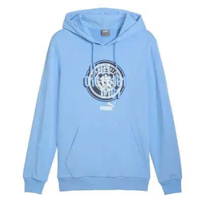 Puma MANCHESTER CITY FC FOTBAL CULTURE HOODIE Férfi pulóver, világoskék, méret