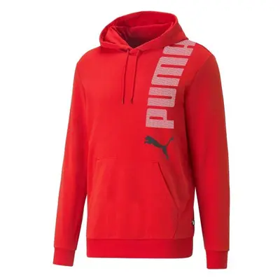 Puma ESS+LOGO LAB HOODIE TR Férfi pulóver, piros, méret