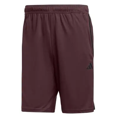 adidas TRAIN ESSENTIALS PIQUÉ 3-STRIPES SHORTS Férfi rövidnadrág edzésre, bordó, méret