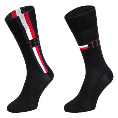 Tommy Hilfiger MEN SOCK 2P ICONIC STRIPE Férfi zokni, fekete, méret