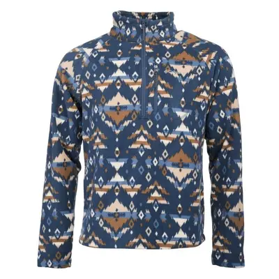 Columbia FAST TREK PRINTED HALF ZIP Férfi pulóver, sötétkék, méret