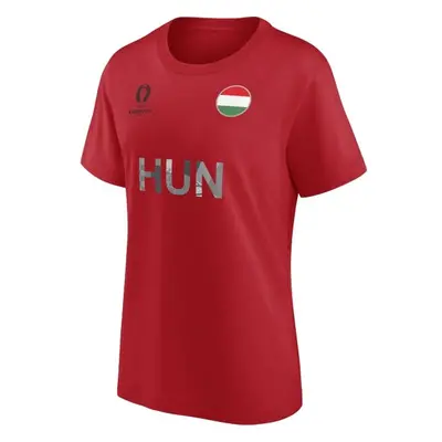 FANATICS UEFA EURO HUNGARY NATION FLAG Női póló, piros, méret