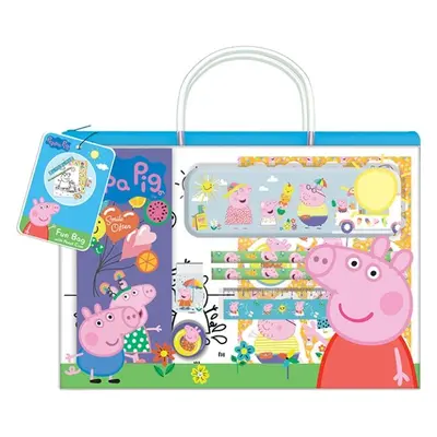 PRASÁTKO PEPPA FUN BAG Vidám táska tolltartóval, mix, méret