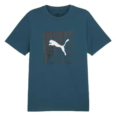 Puma GRAPHICS WORDING TEE Férfi póló, kék, méret