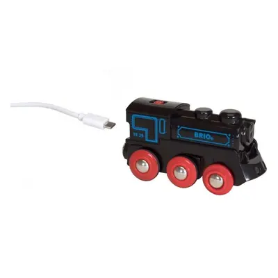 BRIO LOCOMOTIVE MINI USB Villanymozdony, fekete, méret