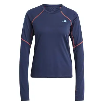 adidas ADIZERO LONG SLEEVE TEE Női felső futáshoz, sötétkék, méret