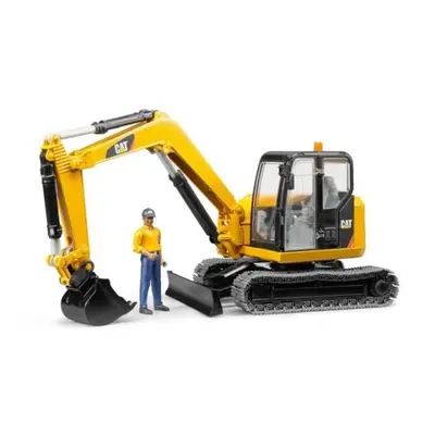 BRUDER MINI EXCAVATOR WITH DRIVER Mini markológép modell, sárga, méret