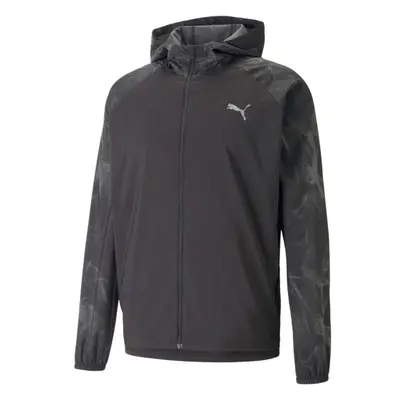 Puma RUN FAV AOP WOVEN JACKET Férfi kabát, fekete, méret