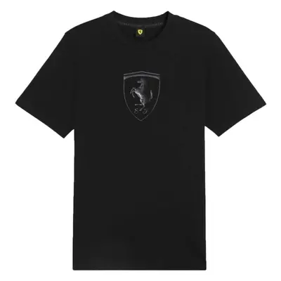 Puma FERRARI RACE TONAL BIG SHIELD TEE Férfi póló, fekete, méret