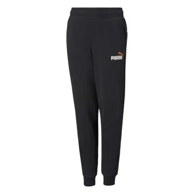 Puma ESS + COL LOGO PANTS FL B Fiú melegítőnadrág, fekete, méret