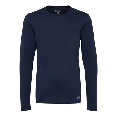 BLEND T-SHIRT L/S Férfi felső, sötétkék, méret