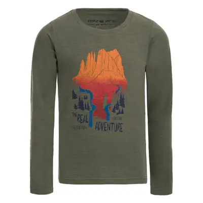 ALPINE PRO BASTO Fiú felső, khaki, méret