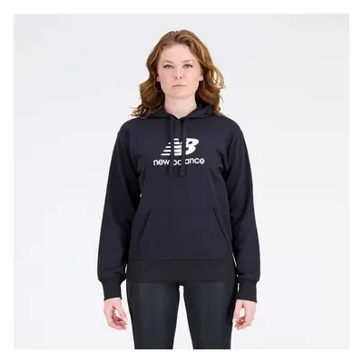 New Balance ESSENTIALS STACKED LOGO FRENCH TERRY HOODIE W Női pulóver, fekete, méret