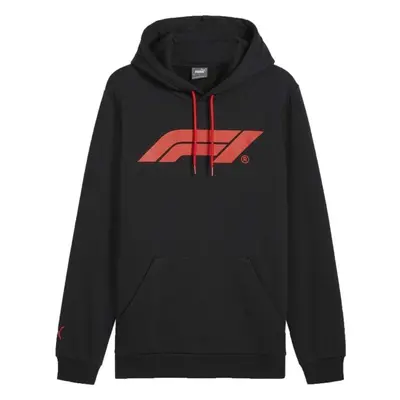 Puma F1 ESSENTIALS LOGO HOODIE Férfi pulóver, fekete, méret