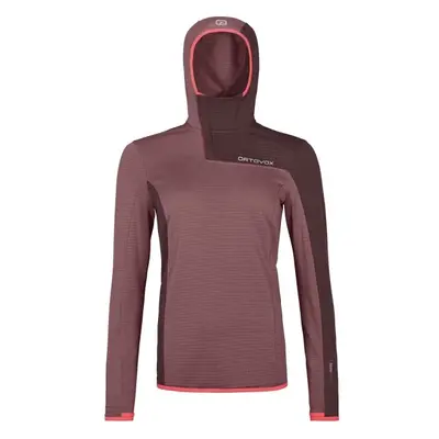 ORTOVOX FLEECE LIGHT GRID SN HOODY W Női pulóver, bordó, méret