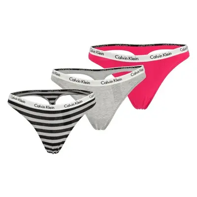 Calvin Klein 3PK THONG Női alsónemű, szürke, méret