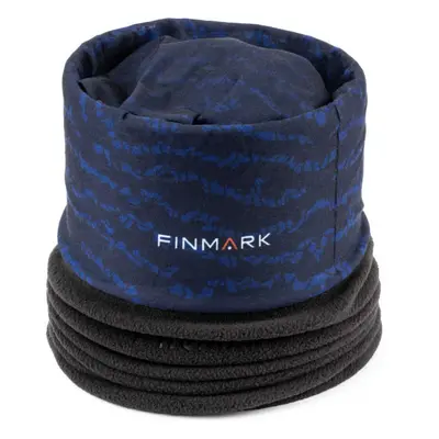 Finmark MULTIFUNCTIONAL SCARF Multifunkcionális kendő fleece anyaggal, sötétkék, méret