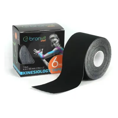 BronVit SPORT KINESIO TAPE CLASSIC Kineziológiai tapasz, fekete, méret