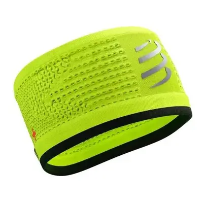 Compressport HEADBAND ON/OFF Sportos futó fejpánt, fényvisszaverő neon, méret