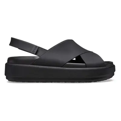 Crocs BROOKLYN LUXE CROSS STRAP W Női szandál, fekete, méret 39/40