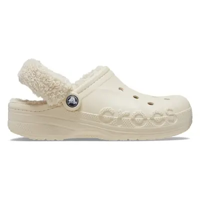 Crocs BAYA LINED FUZZ STRAP CLOG Férfi papucs, bézs, méret 45/46