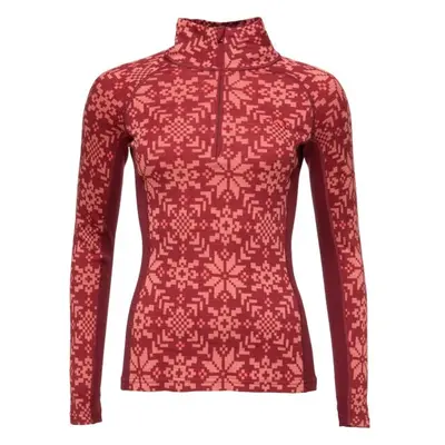 KARI TRAA EDITH LONG SLEEVE Női merinó felső, piros, méret