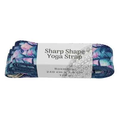 SHARP SHAPE YOGA STRAP LEAVES Jóga heveder, sötétkék, méret