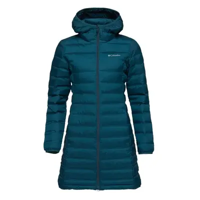 Columbia LAKE II DOWN LONG HOODED JACKET Női télikabát, sötétzöld, méret