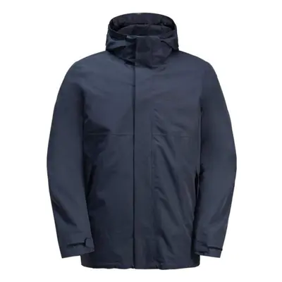 Jack Wolfskin LUNTAL 3IN1 Férfi bélelt kabát, sötétkék, méret