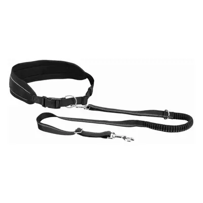 TRIXIE RUNNING BELT WITH BUNGEE LEASH Kutyafuttató öv pórázzal, fekete, méret