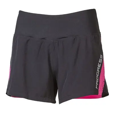 PROGRESS INARI SHORTS 2IN1 Női az 1-ben futóshort, fekete, méret