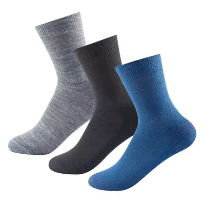 Devold DAILY MERINO MEDIUM SOCK 3PK Gyerek zokni, szürke, méret