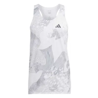 adidas ADIZERO SINGLET TANK TOP Férfi ujjatlan felső futáshoz, fehér, méret