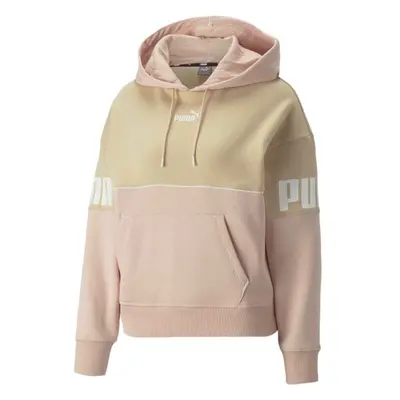 Puma POWER COLORBLOCK HOODIE Női pulóver, rózsaszín, méret