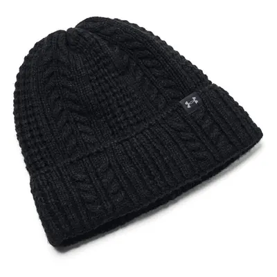 Under Armour HALFTIME CABLE KNIT BEANIE Női téli sapka, fekete, méret