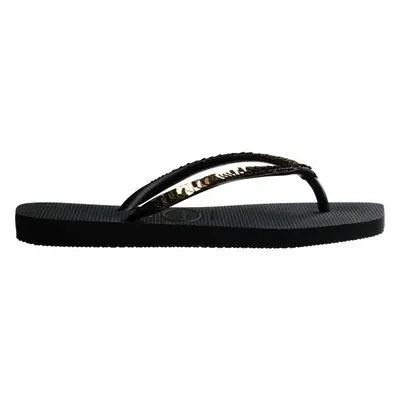 HAVAIANAS SQUARE MAGIC SEQUIN Női flip-flop papucs, fekete, méret 41/42