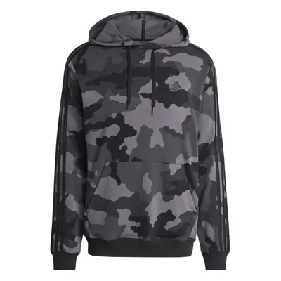 adidas CAMO HOODIE Férfi pulóver, sötétszürke, méret