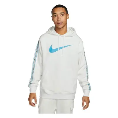 Nike NSW REPEAT SW FLC PO HOOD BB Férfi pulóver, fehér, méret